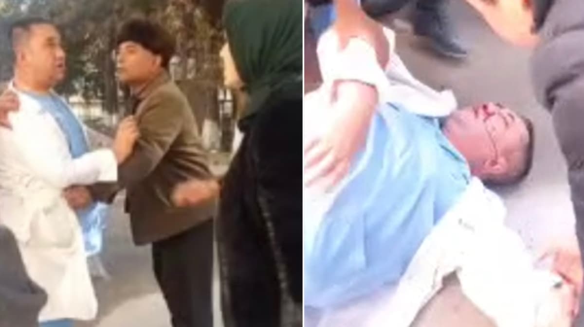 Two people beat an ambulance doctor in Surkhandarya (video) 