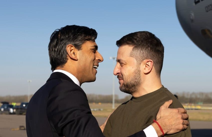 Zelenskiy urush boshidan buyon ilk bor Londonga bordi