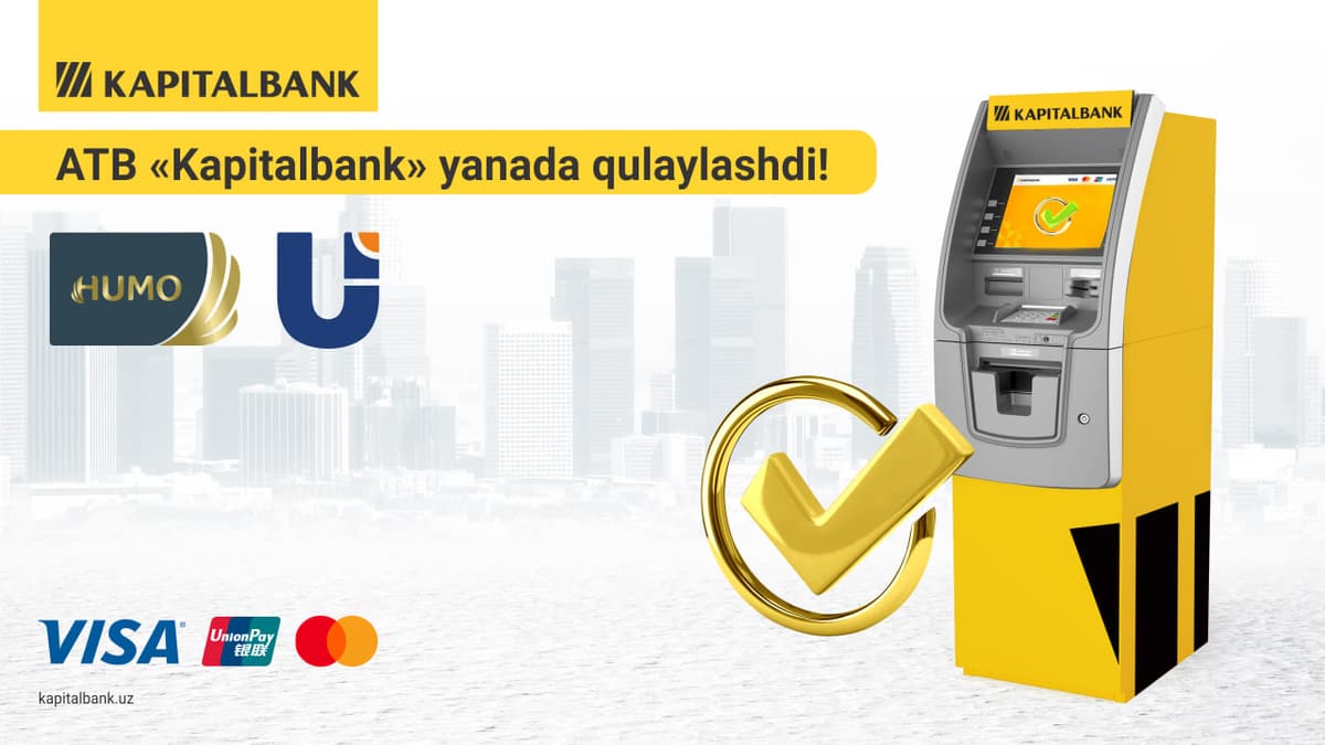 “Kapitalbank” ATB bilan yanada qulayroq böldi!