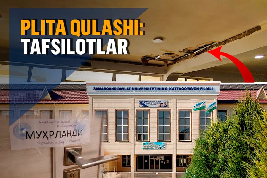 Каттақўрғонда плита қулаши бўйича жиноят иши очилди. Воқеа жойидан репортаж