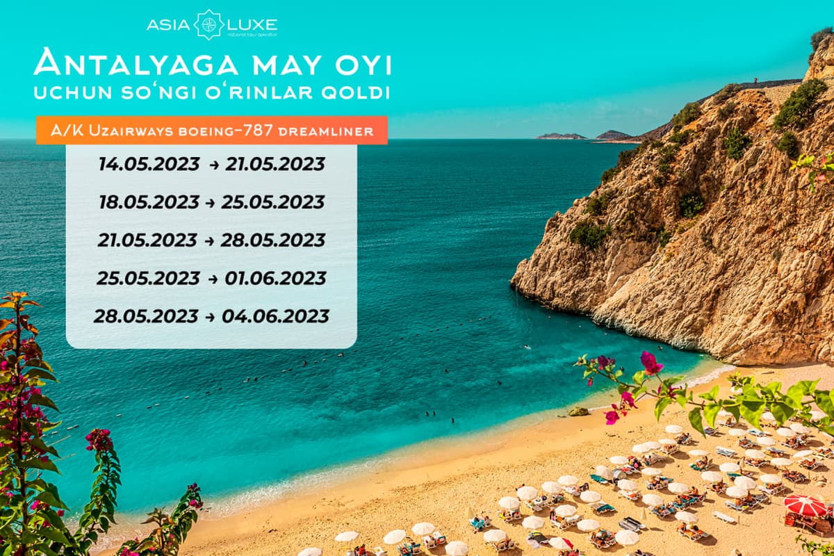 Antaliyaga may oyi uçun sönggi örinlar qoldi