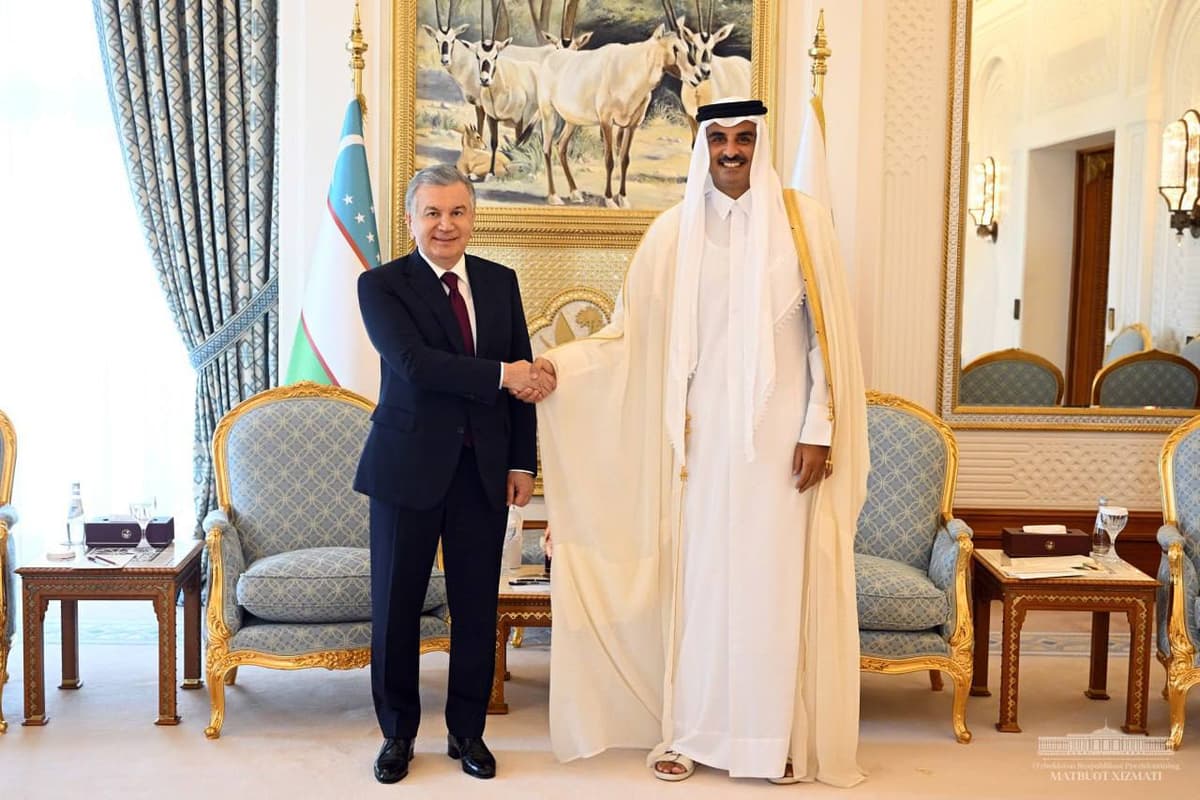 Shavkat Mirziyoyev Qatar amiri bilan muzokara o‘tkazdi