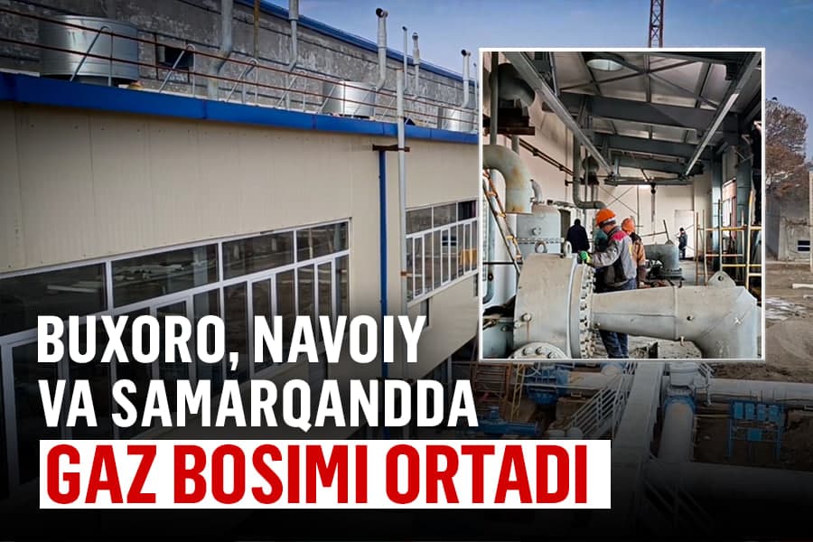 Buxoroda yonib ketgan kompressor stansiyasi qayta ta’mirlanmoqda
