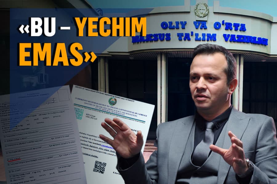 “Sifatli yo sifatsiz OTMni bozor aniqlashi kerak, davlat emas” - professor Azamat Akbarov bilan suhbat