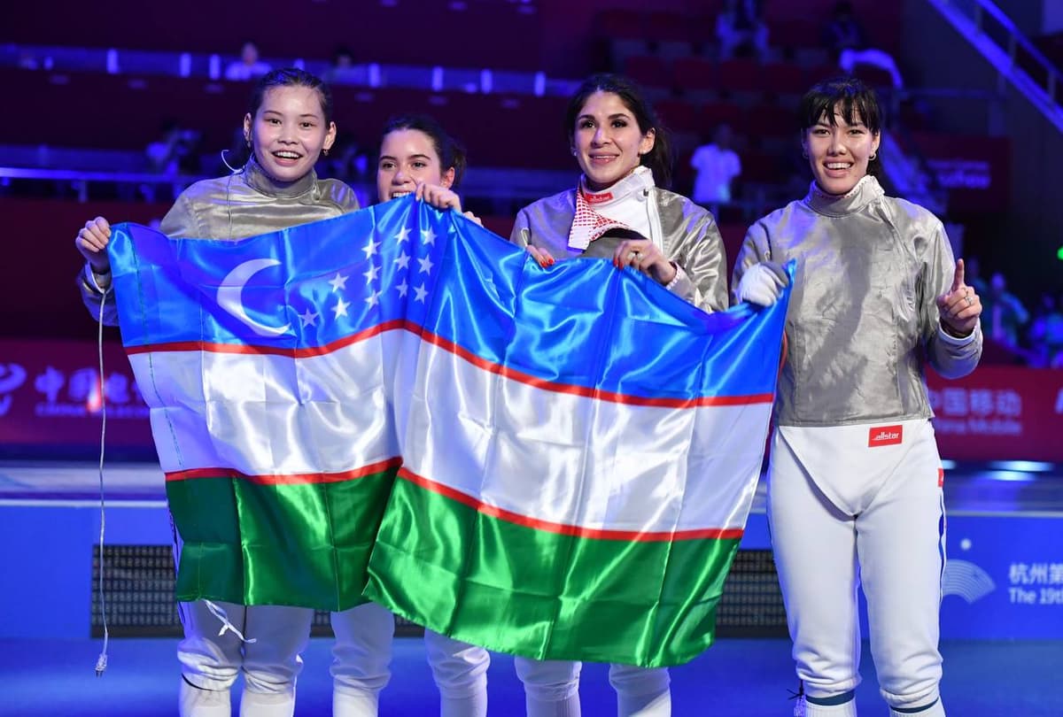 Osiyo o‘yinlari. O‘zbekiston qilichbozlik bo‘yicha tarixiy chempionlikni qo‘lga kiritdi