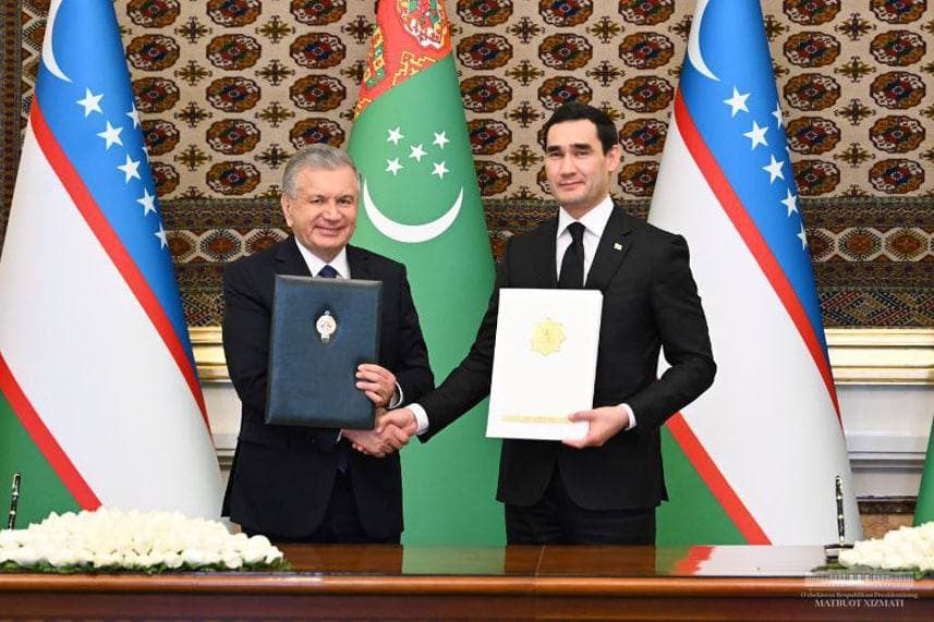 O‘zbekiston va Turkmaniston o‘rtasida Strategik sheriklikni chuqurlashtirish to‘g‘risida deklaratsiya imzolandi