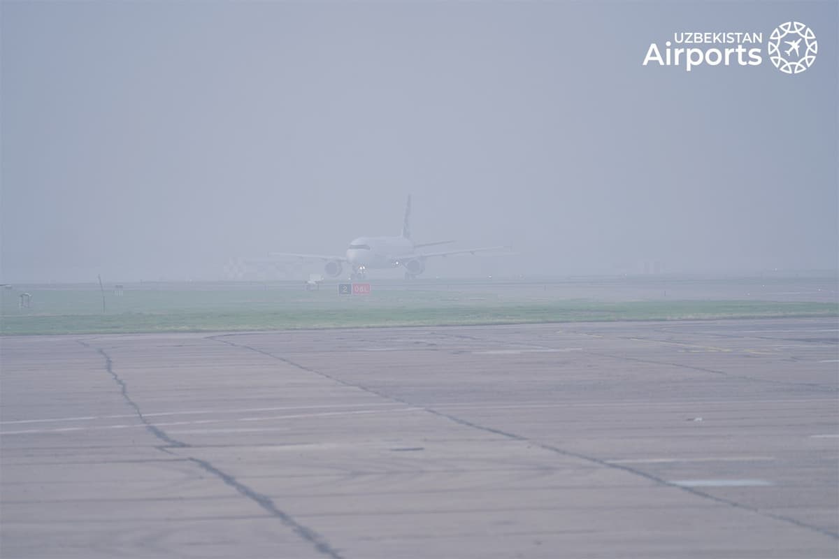Qalin tuman Namangan aeroporti faoliyatini vaqtinça çekladi