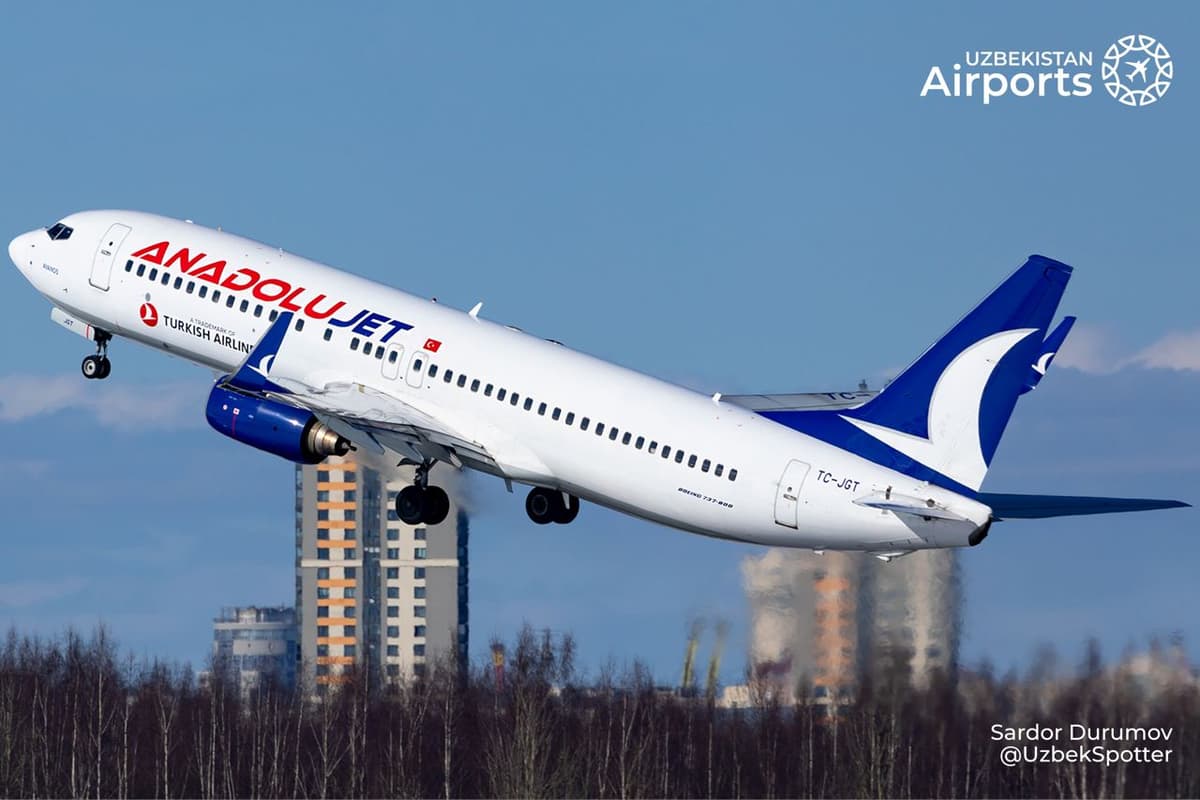 AnadoluJet launches flights between Ankara and Tashkent