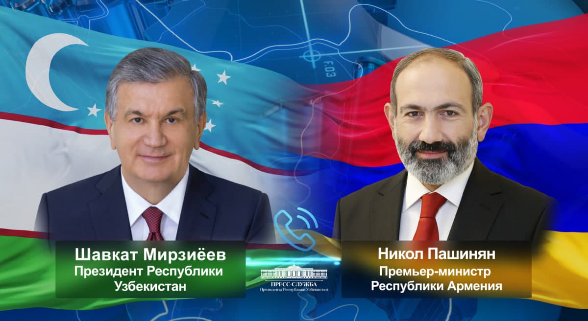 Mirziyoyev, Pashinyan discuss strengthening bilateral relations between Uzbekistan and Armenia