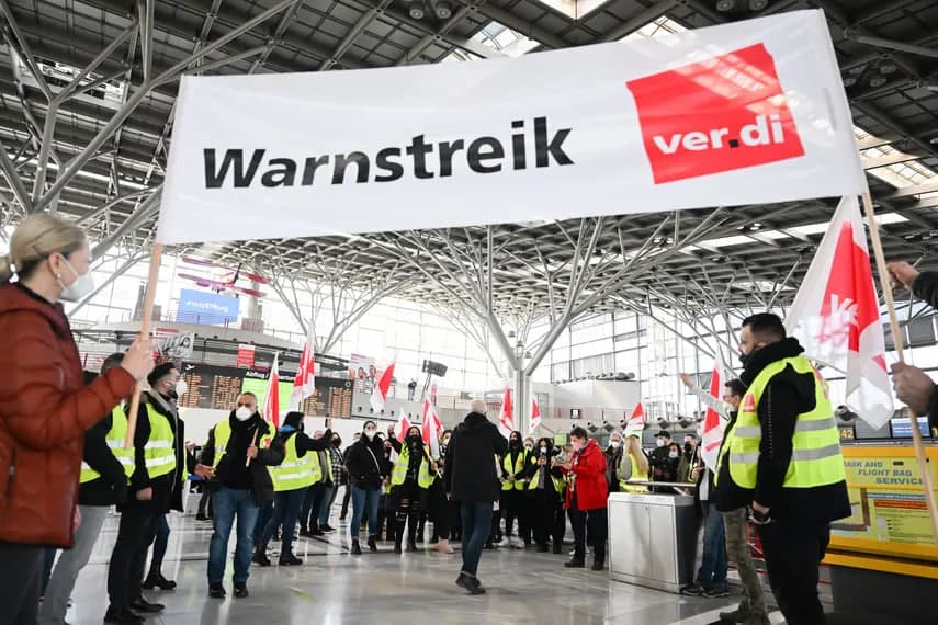 Germaniyadagi 7 ta aeroportda iş taşlaş e’lon qilindi