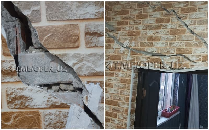 В новостройке в Ташкенте треснула стена. Минстройкомхоз начал проверку