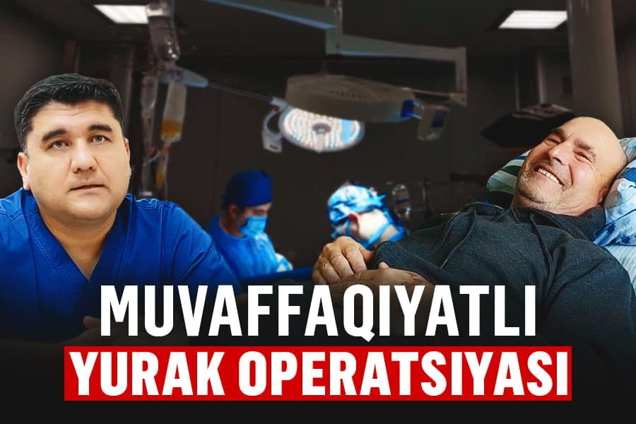Yuragidan tromb olingan bemor 1 kunda oyoqqa turdi 