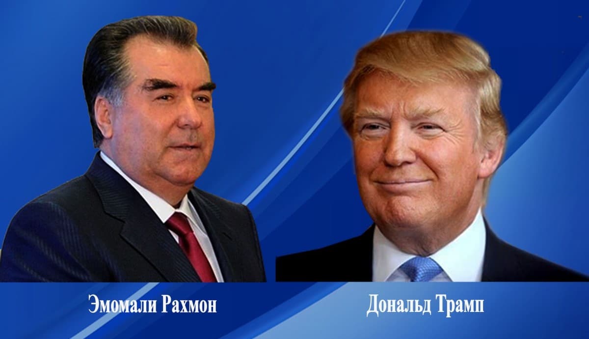 Имомали Раҳмон ва Дональд Трамп ўзаро ҳамкорликнинг 25 йиллиги билан бир-бирларини табрикладилар