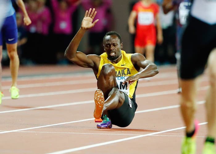 Useyn Bolt faoliyatidagi so‘nggi sprintini yakunlay olmadi