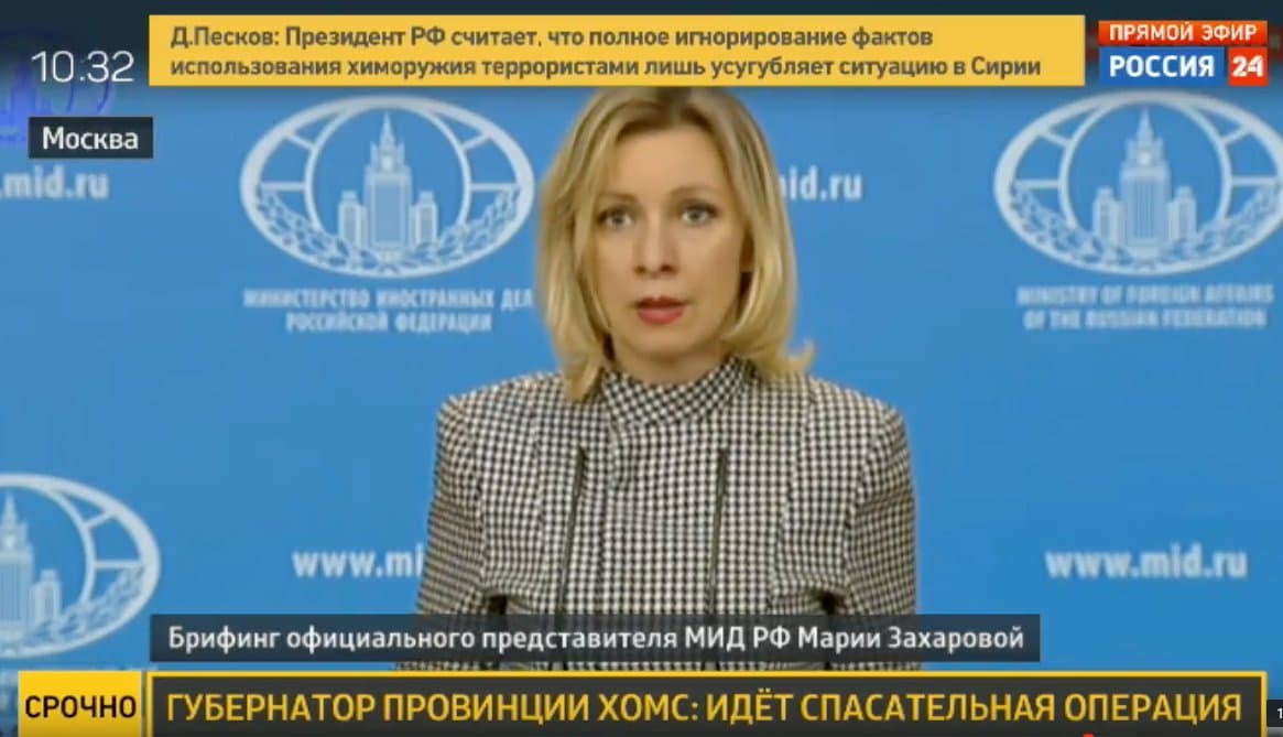Zaxarova: "Translyatsiya ketmoqda! Meni butun dunyoda ko‘rishmoqda!"