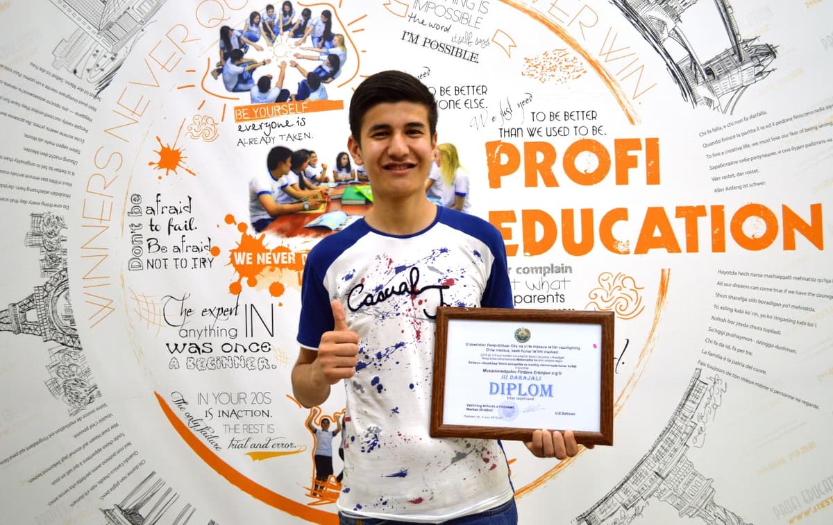 “Profi Education” o‘quvchisi matematika bo‘yicha Respublika olimpiadasida uchinchi o‘rinni qo‘lga kiritdi