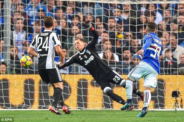 A seriya. "Sampdoriya" "Yuventus" darvozasiga 3ta gol urdi