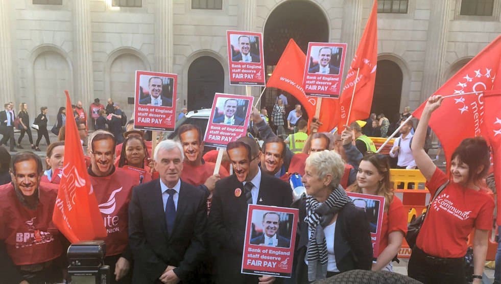 Angliya Banki xodimlari 50 yil ichida birinchi bor ish tashlashni o‘tkazmoqda