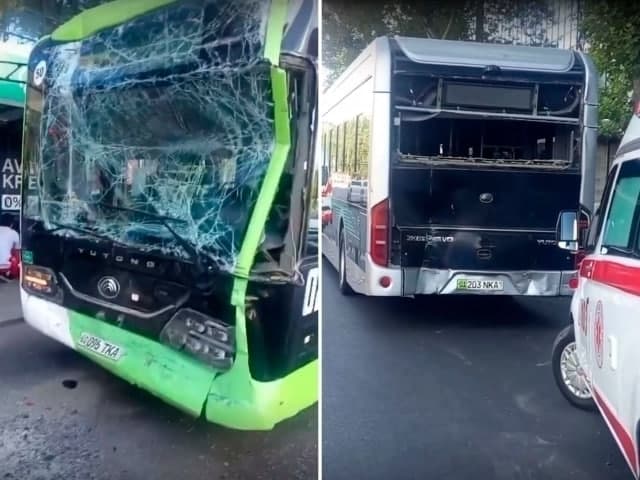 Тошкентда икки автобус иштирокида ЙТҲ содир бўлди