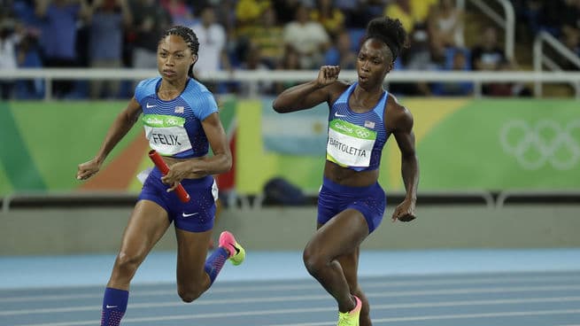 Rio-2016: AQShlik ayol yuguruvchilar estafeta finaliga ikkinchi urinishdan keyingina chiqa oldilar