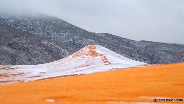НАСА Саҳрои Кабирдаги қор суратларини тақдим этди