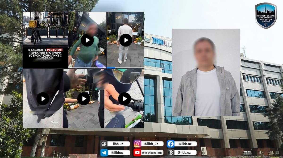 Kurer bilan janjaldan keyin Toshkentda restoranning piyodalar yoʻlagidagi maydonchasi olib tashlandi