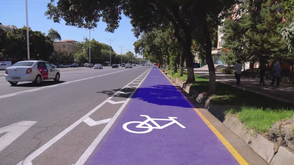 Lutfiy koʻchasida 2,4 kilometrlik mikromobillik yoʻlagi ochildi