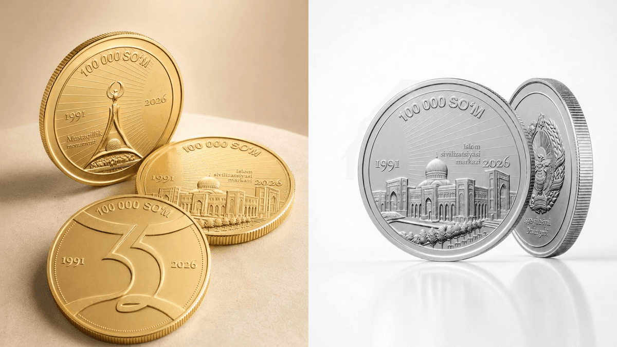 Central Bank issues gold and silver coins marking Uzbekistan’s 35th independence anniversary