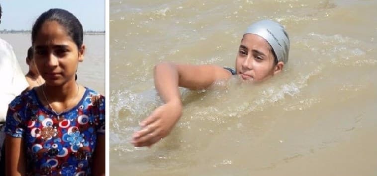 11 yoshli hind qizi Gang daryosi bo‘ylab 570 km suzib o‘tishga otlandi