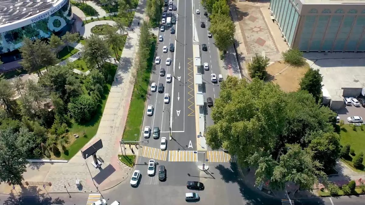 В Ташкенте ввели в эксплуатацию BRT-полосу на улице Шахрисабз