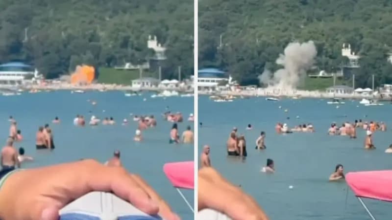 Gelenjikda ukrain droni plyajdagi odamlar ustiga quladi