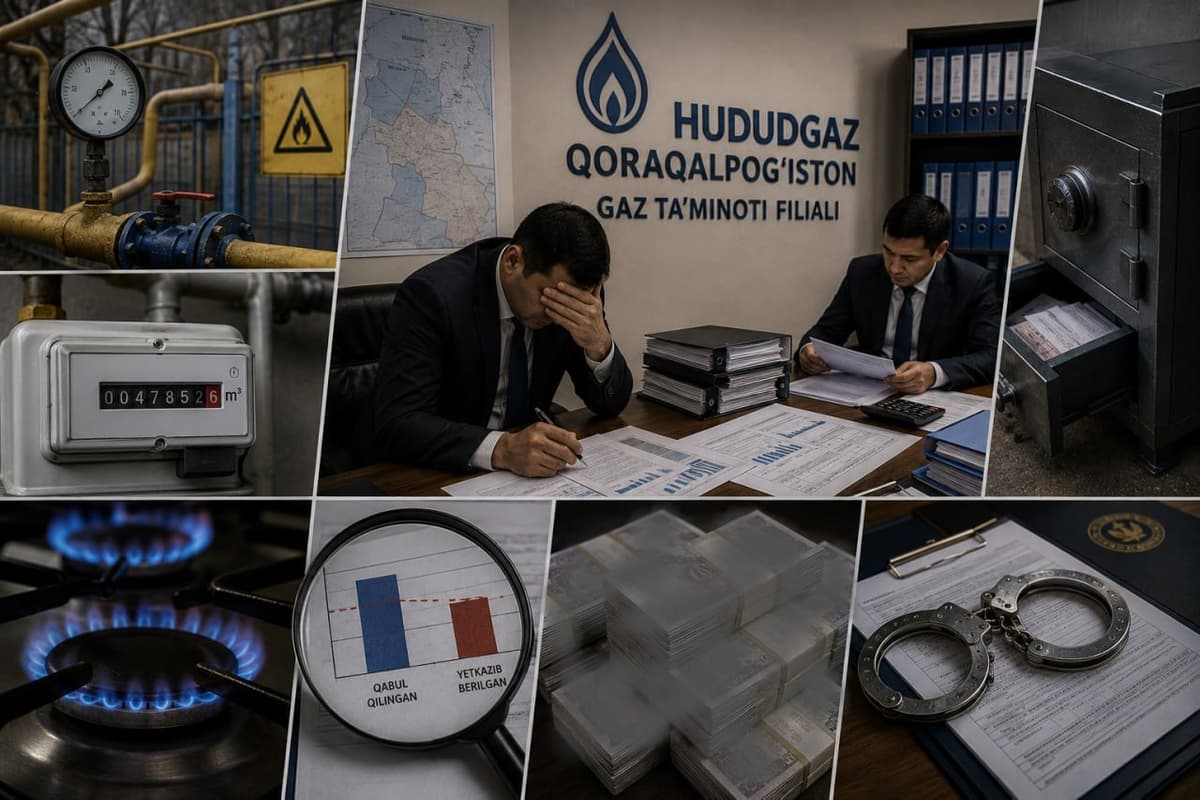 “Hududgaz Qoraqalpog‘iston”da 251,5 mlrd so‘mlik zarar aniqlandi