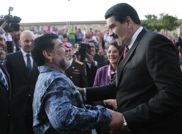 Maradona Venesuela uchun Maduro tomonda kurashishga tayyorligini aytdi