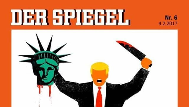 Spiegel nashri o‘z muqovasida Trampning xunuk tarzda tasvirlangan suratini joylashtirdi