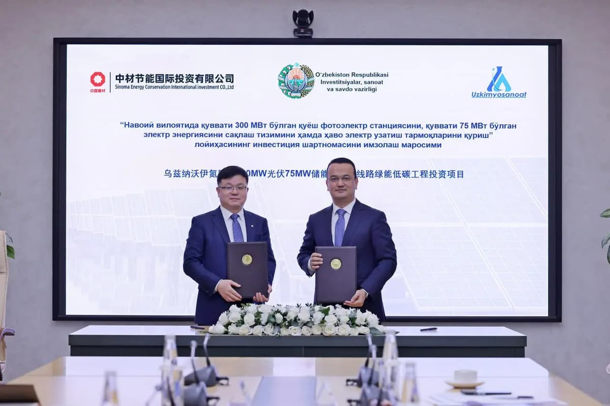 Chinese company to build 300 MW solar power plant in Uzbekistan’s Navoi region
