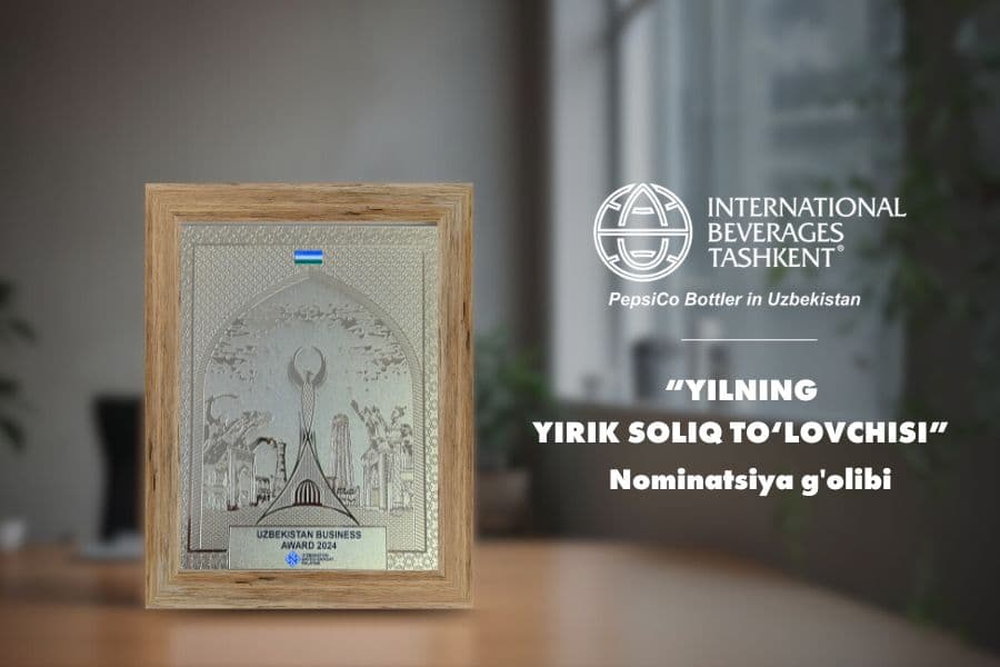 International Beverages Tashkent компанияси Uzbekistan Business Awards 2024 мукофоти билан тақдирланди