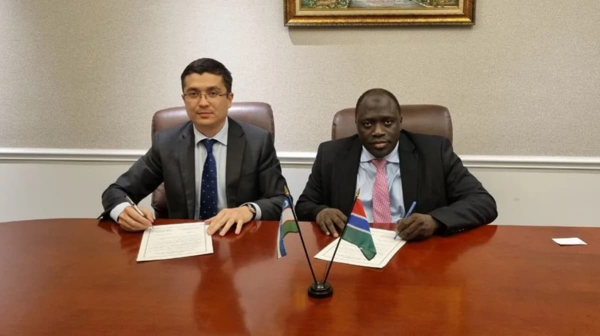 Uzbekistan established diplomatic relations with Gambia