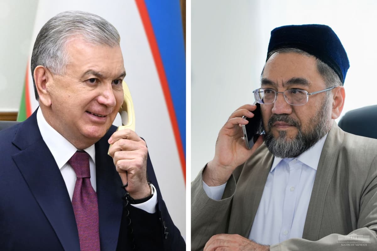 President talks with Mufti Shaykh Nuriddin Kholiknazar over the phone, receives information about conditions created for pilgrims from Uzbekistan