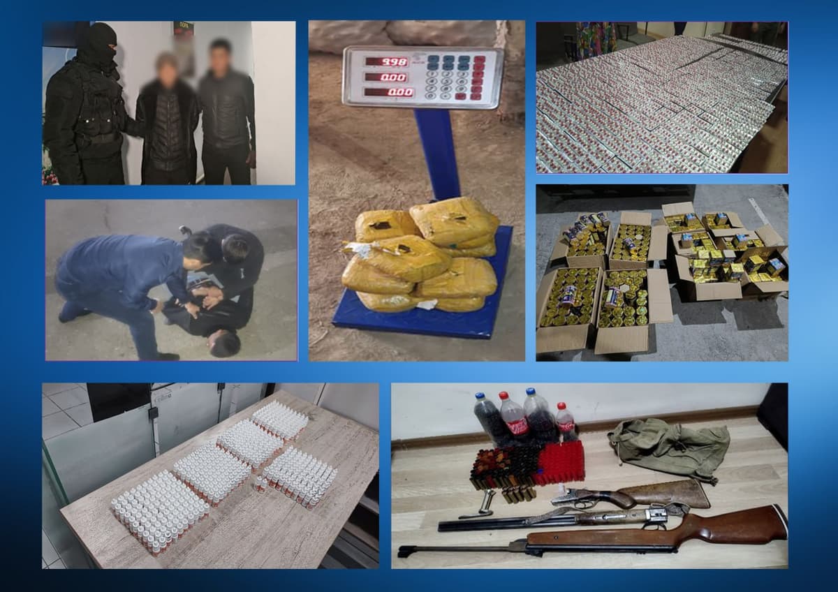 Raids in Namangan: 13 weapons, thousands of psychotropic substances and narcotics were found