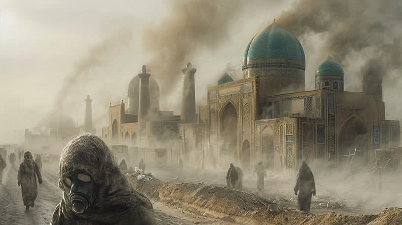 AI imagined Uzbekistan’s future against a backdrop of air pollution