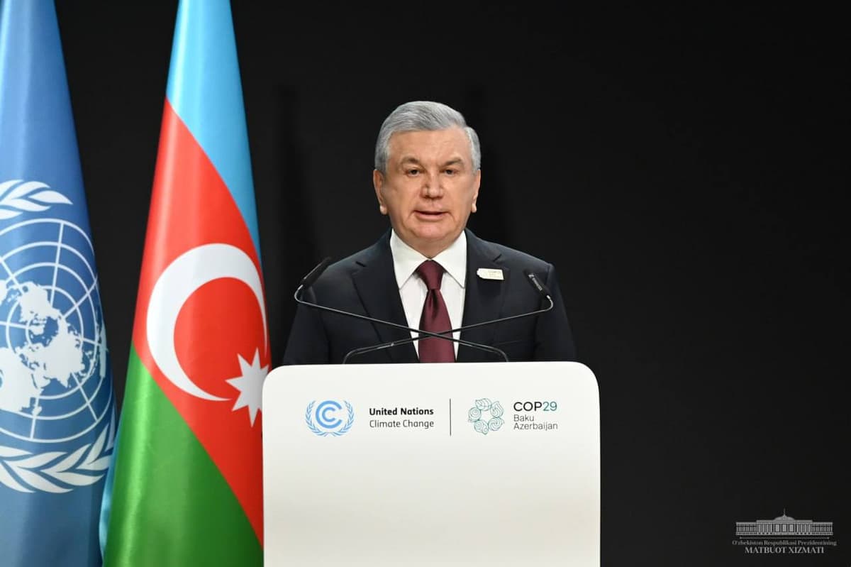President Mirziyoyev calls for global cooperation on climate change at COP29 summit