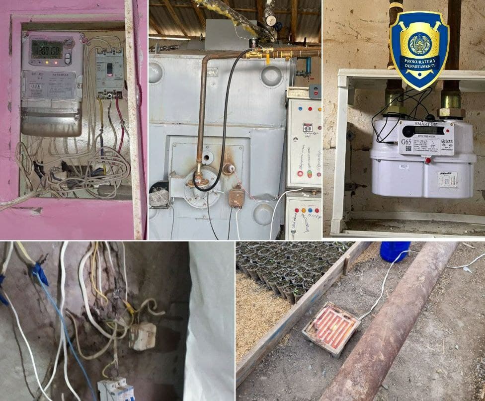 Toshkent va Sirdaryo viloyatlarida elektr energiyasi hamda tabiiy gaz tarmog‘iga noqonuniy ulanganlarga jinoyat ishlari qo‘zg‘atildi