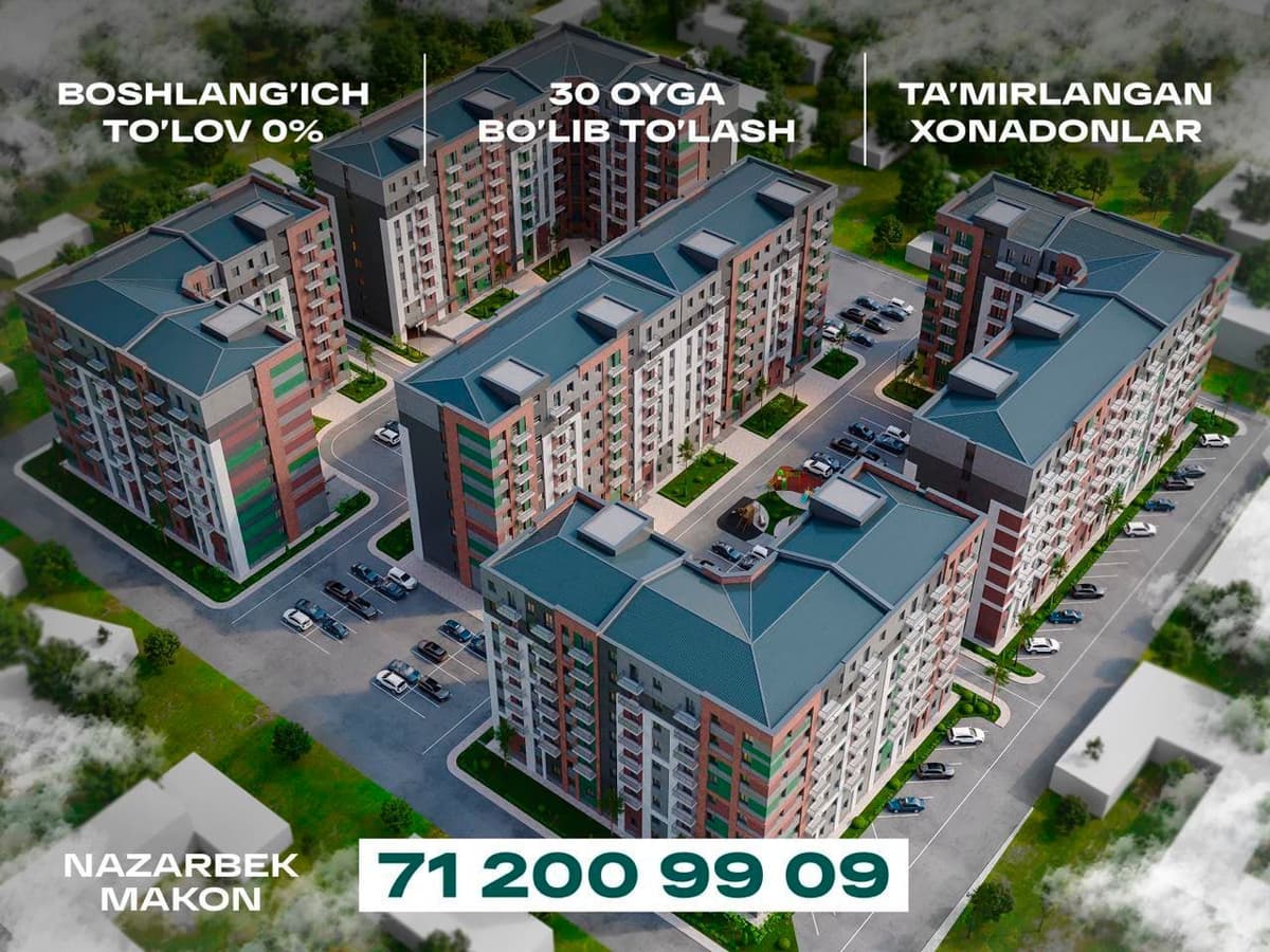 Ta’mirlangan xonadonlarni boshlang‘ich to‘lovsiz 30 oyga bo‘lib to‘lash asosida xarid qilishga shoshiling!