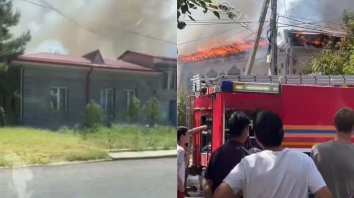 Fire breaks out in three neighboring houses in Tashkent