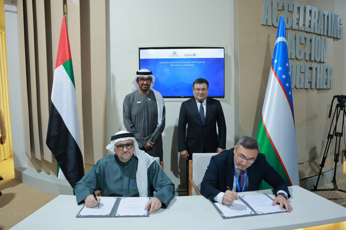 Masdar to build new 1000 MW wind power plant in Uzbekistan