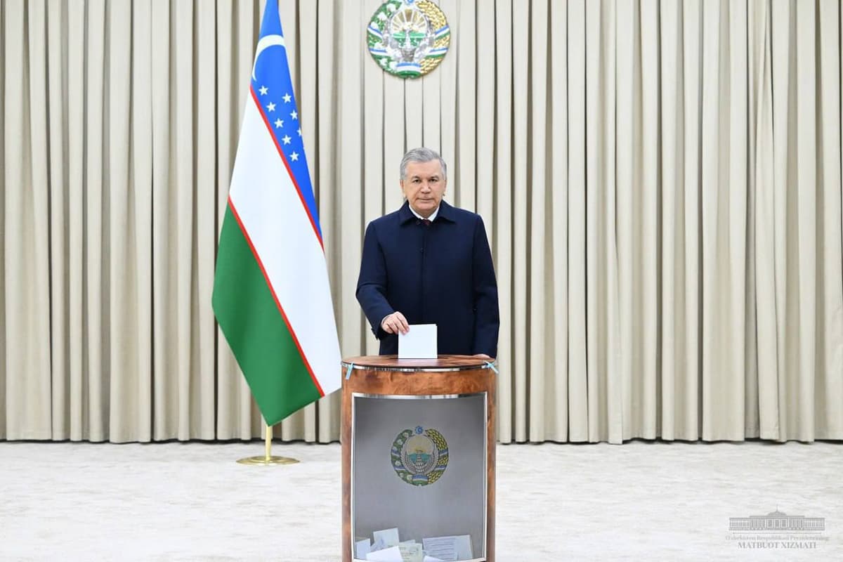 Foto: Prezident Shavkat Mirziyoyev saylovda ovoz berdi