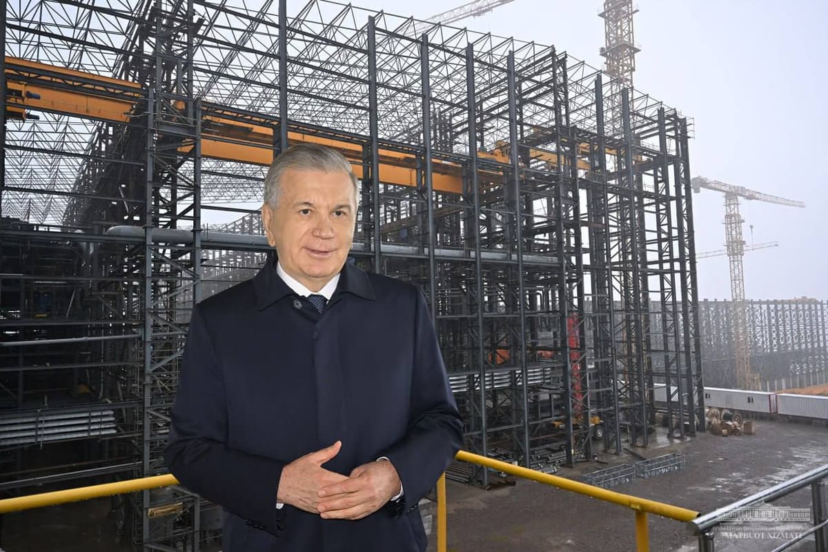 President Mirziyoyev reviews $4.6 billion copper plant construction in Almalyk