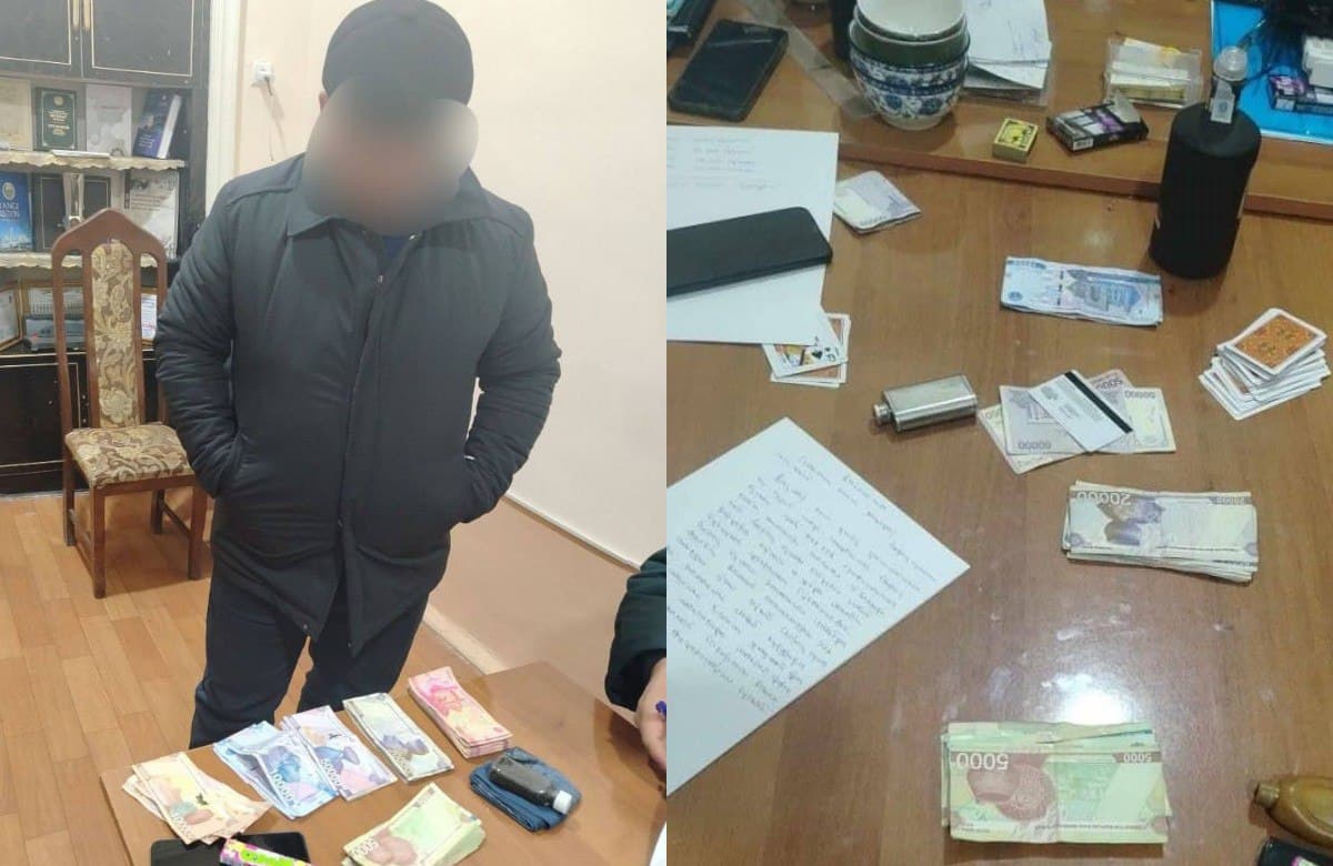 В Намангане директор школы превратил служебный кабинет в игорное заведение