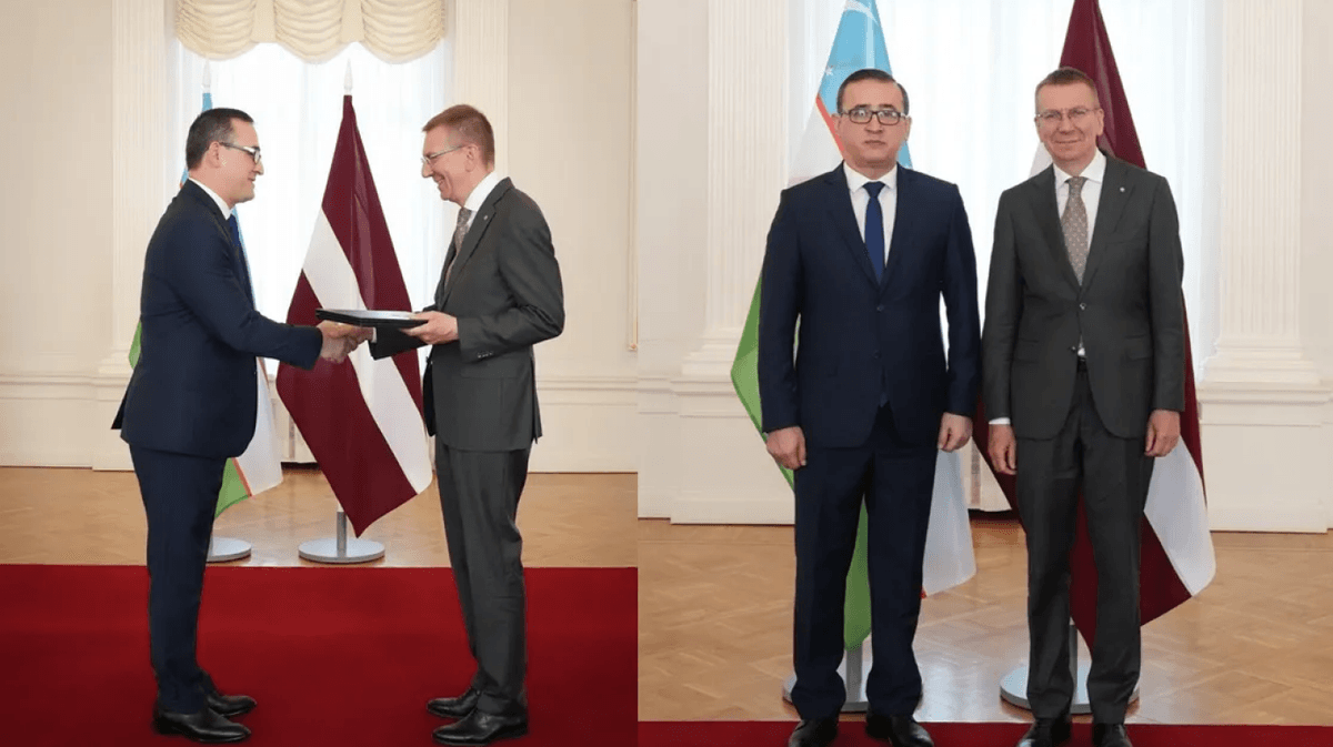 Uzbekistan’s new ambassador presents his credentials to President of Latvia