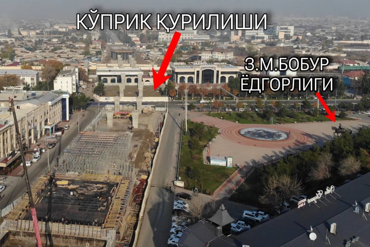 В Андижане перенесут памятник Бабуру для строительства ТЦ